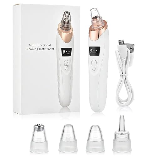 Adiguru 5-in-1 Blackhead Remover Machine – Electric Pore Cleaner & Whitehead Removal Tool, Deep Face Cleaner Machine for Acne, Pimple & Blackhead Removal, USB Rechargeable Derma Suction Device (Blackhead remover)