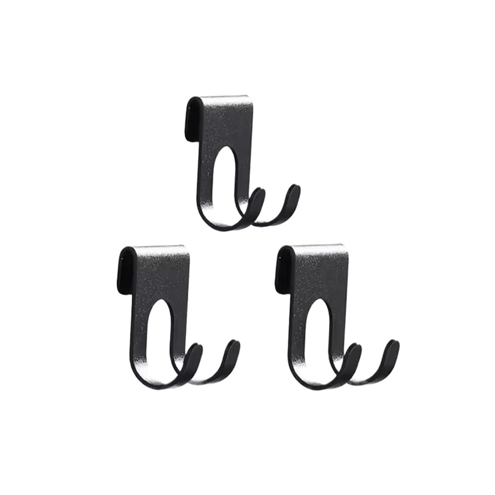 Pexlor 3Pcs-Black Space Aluminum Shower Hook For Frameless Glass Door, Bath Towel Wall Hanger(3Pcs-Black)