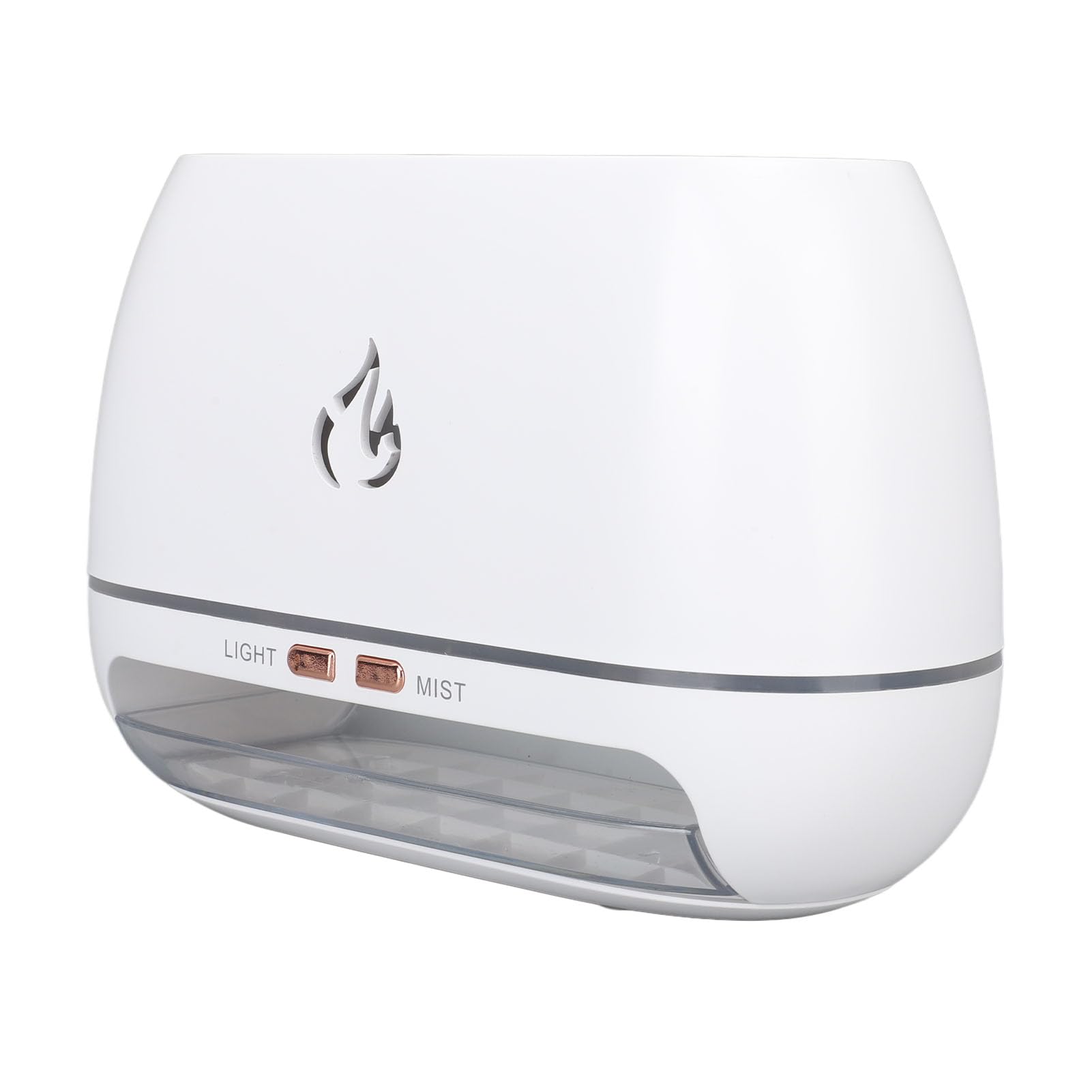 Diffuseur de flamme blanche avec effet de flamme simulée pour bureau, chambre à coucher, 200 ml, 6 W, aromathérapie