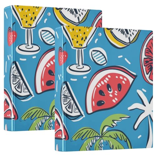 Pasta de fichário Summer Seaside beeplus Punchless, exibe documentos de 200 páginas, certificados, p