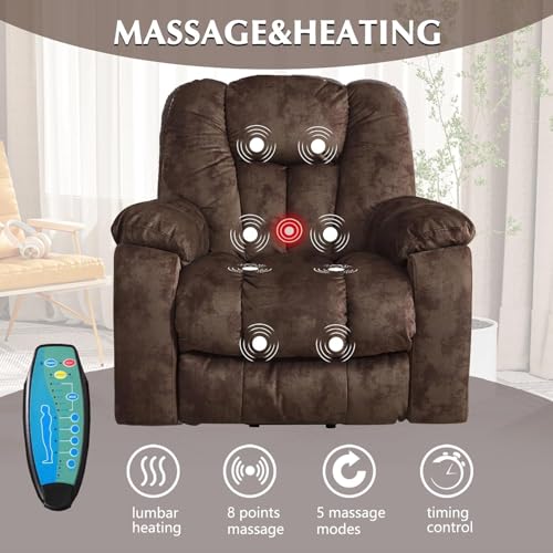 Sillón masaje eléctrico reclinable color único miniatura 3