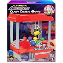 Ambassador Games Electronic Arcade Claw Crane Game - Hyper Neon Black Series, Plastic Eggs to Fill with Prizes, Carnival-Style Music, Kids Ages 6+
