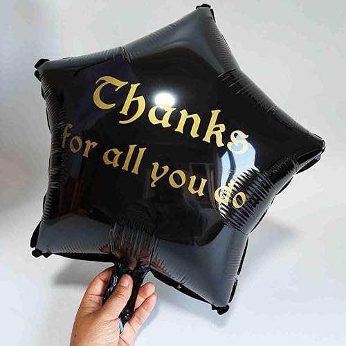 Miniatura 8 de Globos de papel de aluminio con texto en inglés "Thanks for All You Do", 10 globos colgantes de agradecimiento para bodas, felicitaciones,