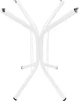 Pé Base Isa 75cm Mesa Cozinha Jantar Madeira Granito Marmore Quadrado ou Redondo (Branco)