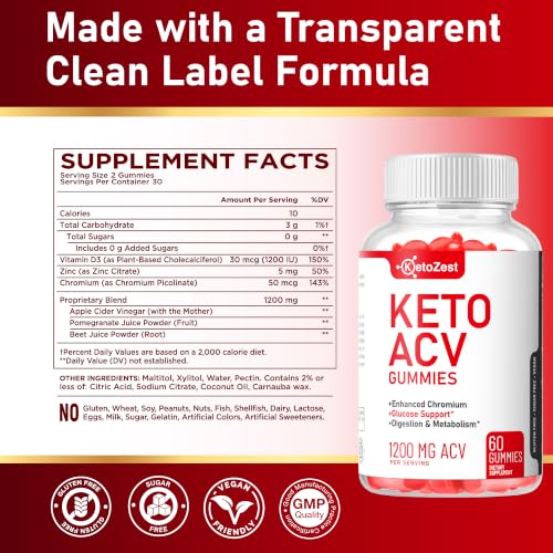 KetoZest Keto Apple Cider Vinegar Gummies