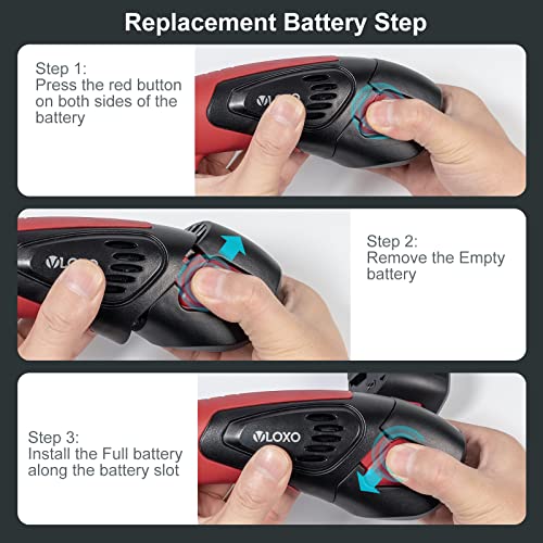 Vloxo Cordless Electric Fillet Knife, Rechargeable Fish Fillet Knife With 4 Ti-Nitride S.s. Coated Non-Stick Reciprocating Blades And Cooling Hole Non-Slip Grip Handle Electric Knife For Fishing #TOP5