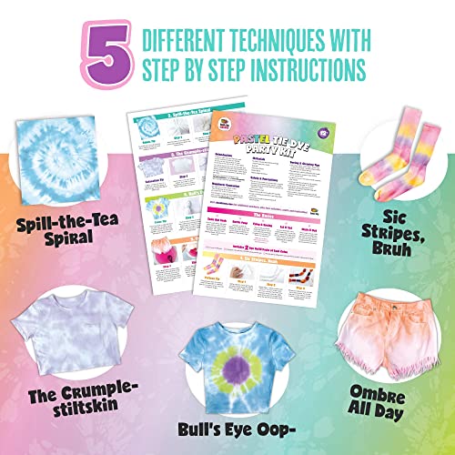 Pastel Tie Dye Kit For Large Groups, Diy Tie Dye Kit, Tie Dye Kit Party Supplies, Girls Tie Dye Shirt, Tye Die Kits For Adults, Tye Dye Kits, 18 Full Bottles Of Tie Dye #TOP4