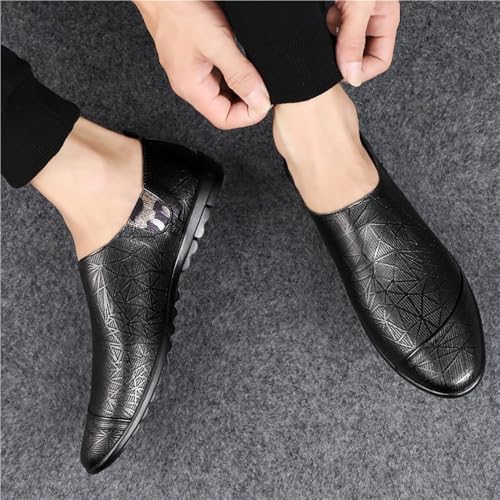 Mens Driving Loafers Casual Shoes for Business Office Work Wedding Comfortable Lightweight Leather Slip On4