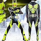 仮面ライダーゼロワン 全身タイツ Cosplay 着ぐるみ ユニセックス 変装 Kamen Rider Zero-One コスプレ衣装 伸縮 伸びる ストレッチ 顔出し 変装 大人服 子供服 パーティー ハロウィン クリスマス イベンド 学生 プレゼント 祭り学園祭 (L,男性)