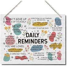ZPPRJF Inspirational Wall Decor, Motivational Wall Art, Rustic Farmhouse Home Decor, 20x26cm, Engineered Wood