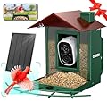 Osoeri Bird Feeder with Camera, Camera Bird Feeder for Outside, Solar-Powered, Smart AI Identify Birds, Auto Capture Video & Instant Arrival Alert, Ideal Gift for Family and Birdlover