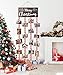 AKEROCK Christmas Card Holder Display, Christmas Wall Decor, Wooden Christmas Picture Frame with 30 Clips for Hanging Photos, Christmas Cards & Postcards, Xmas Holiday Wall Door Home Decor & Gift Idea