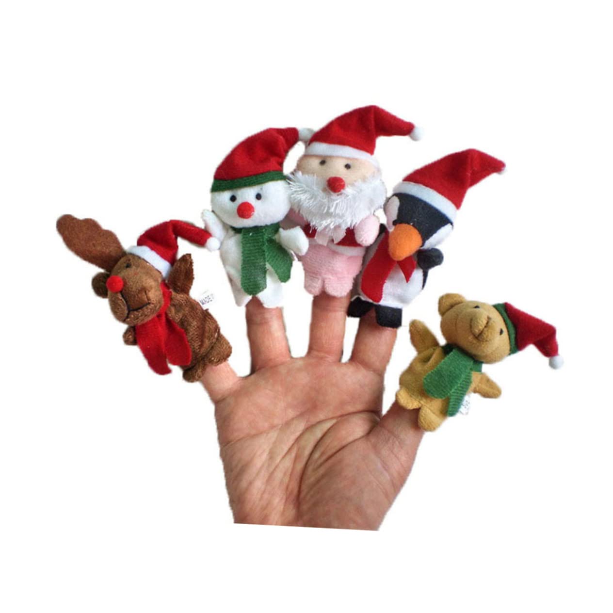 TOYANDONA 33piezas Muñecos De Dedos De Navidad Animales y Familiares De Peluche para Juguetes Educativos para Cuentos rol