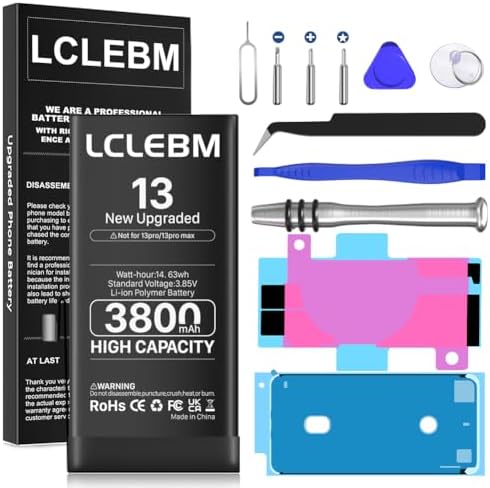 Batterie De Remplacement IPhone 13 Pro 3800mAh - Haute Capacité, 0 Cycle - Avec Kit Outils De Réparation - 6
