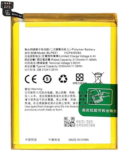 OZIT Original BLP631 Mobile Battery for Oppo F5 / Oppo F3 / Oppo A77 / CPH1723 / CPH1727 / CPH1609 / CPH2339 / BLP631 5000mAh