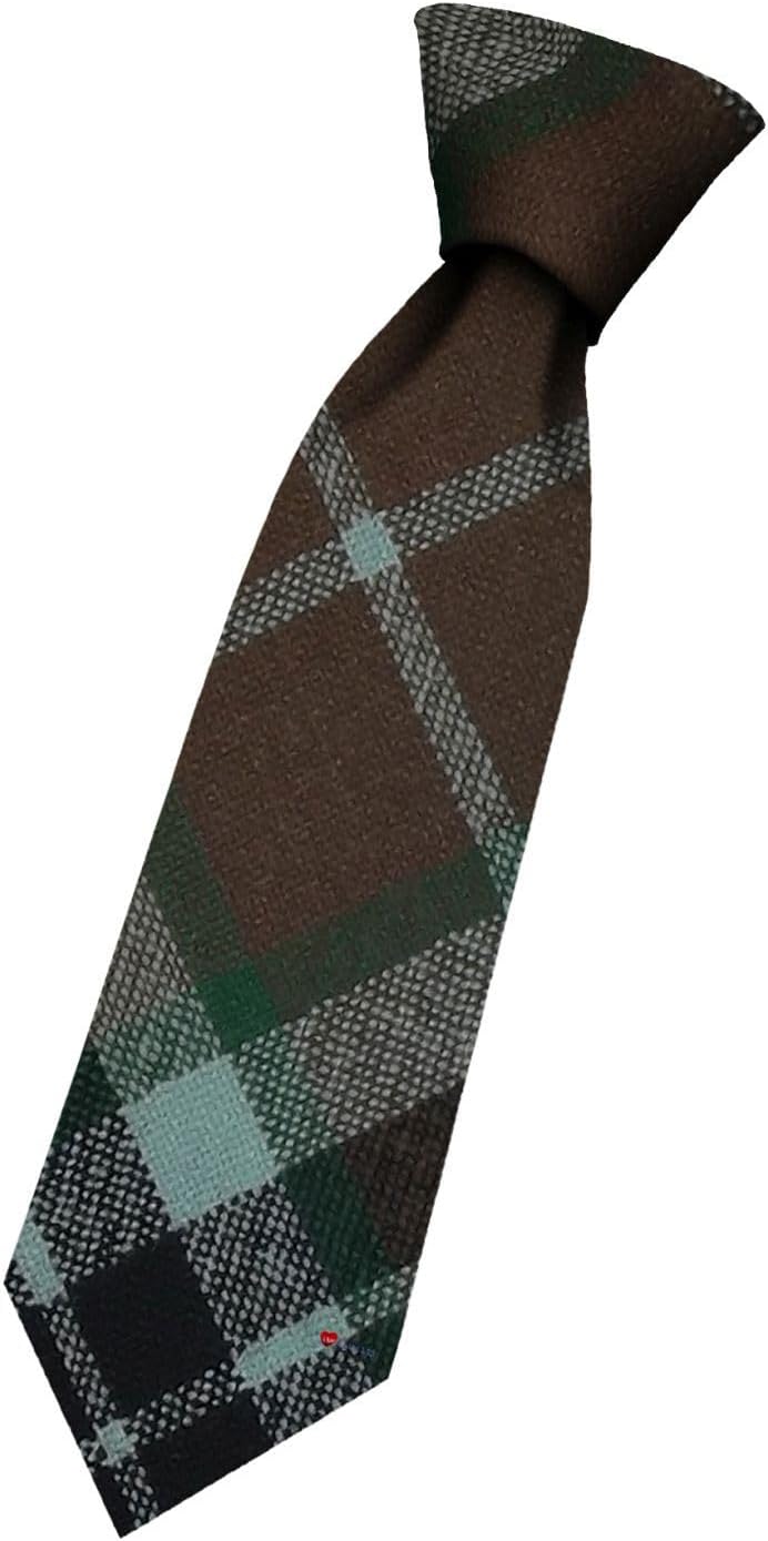 I LUV LTD Boys All Wool Tie Woven And Made in Scotland in Thomson Hunting Modern Tartan
