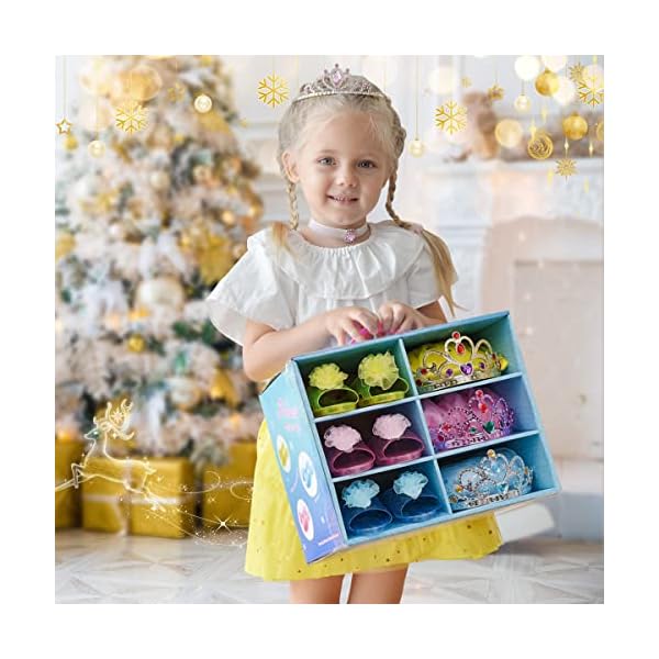 Meland princess dress up - dress up clothes for toddlers with skirts, shoes, crown & play jewelry, princess toys for girls age 3,4,5,6 year old, toddler little girls gift idea for birthday christmas - image 6