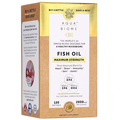 Aqua Biome by Enzymedica, Maximum Strength Omega 3 Fish Oil, 120 Softgels