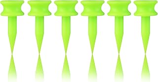 FINGER TEN Plastic Golf Castle Tees Step Down Unbreakable Mixed or Same Height Value 100 Count, 2 3/4, 2 1/4, 2, 1 3/4, 1 1/2 Inch Length Colorful for Practice (Green)
