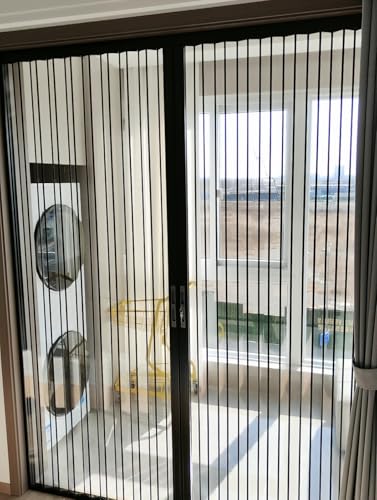 Mlyaye Falttür Transparente Falttür mit abschließbarem Schlüssel