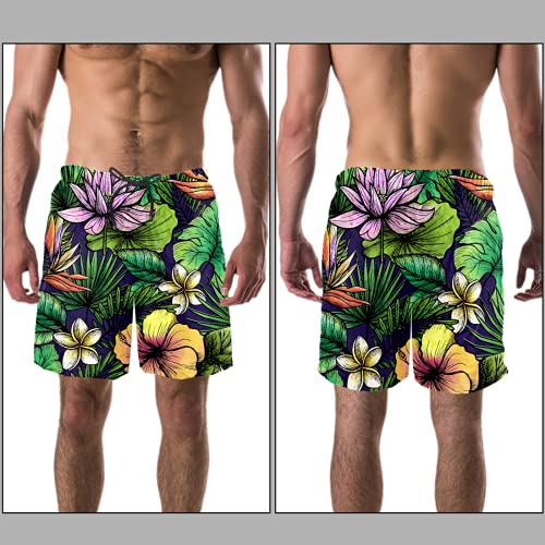 Short de bain avec doublure en maille séchage rapide multicolore XL - 3