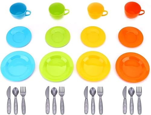 Miniatura 9 de Platos de juego para la cocina de los niños  Juego de platos de cocina de juego de simulación con escurridor  Kit de platos de juguete  Juego de