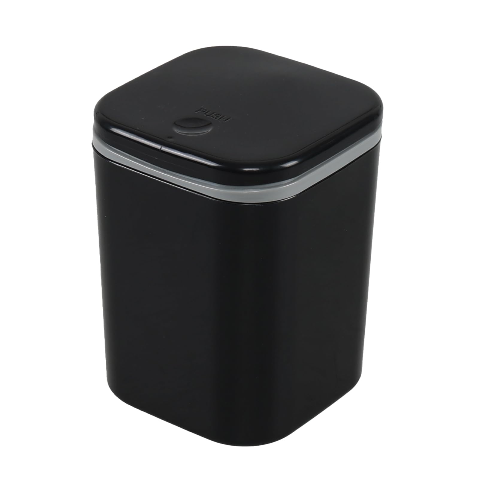 Bblina 2 Liter Mini Desktop Trash Bin, Plastic Waste Bin, Black