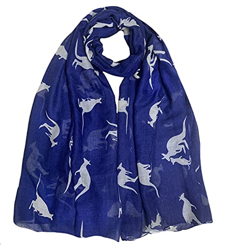 Lina & Lily Kangaroo Print Women's Scarf Shawl Wrap, Gift for Animal Lover2