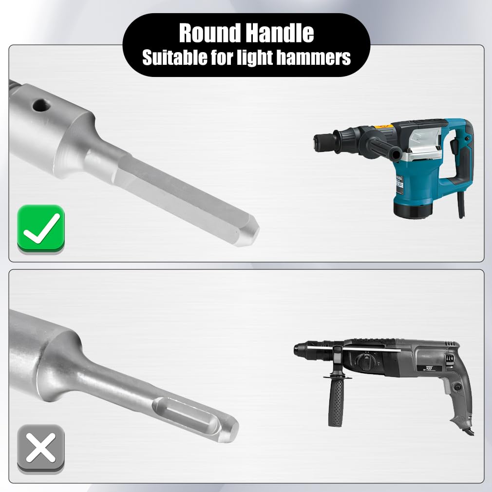 Cartlant 100mm Masonry Core Drill Bit, Carbide Hole Saw with 110mm SDS Plus Round Handle Rod Adapter - Image 4