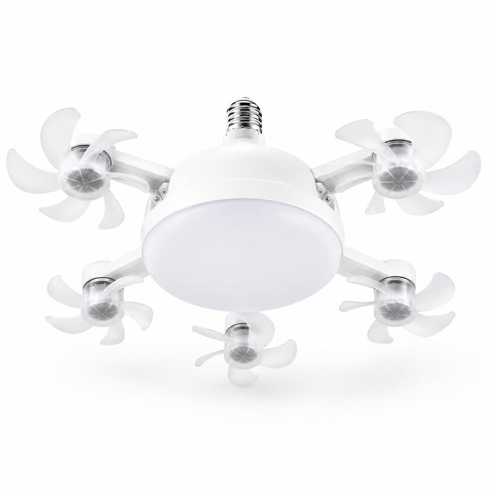 Wentylator sufitowy lampa LED E27 dron z pilotem regulacja barwy