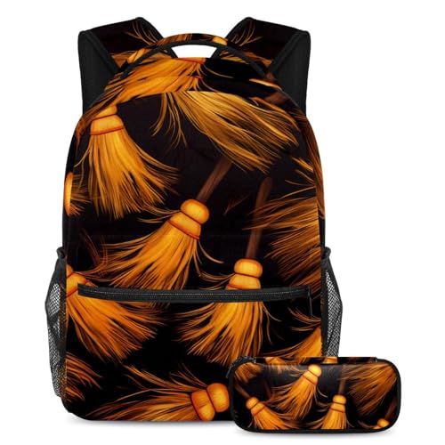 Sac à dos d'Halloween et trousse multicolore pour la rentrée des élèves et enfants