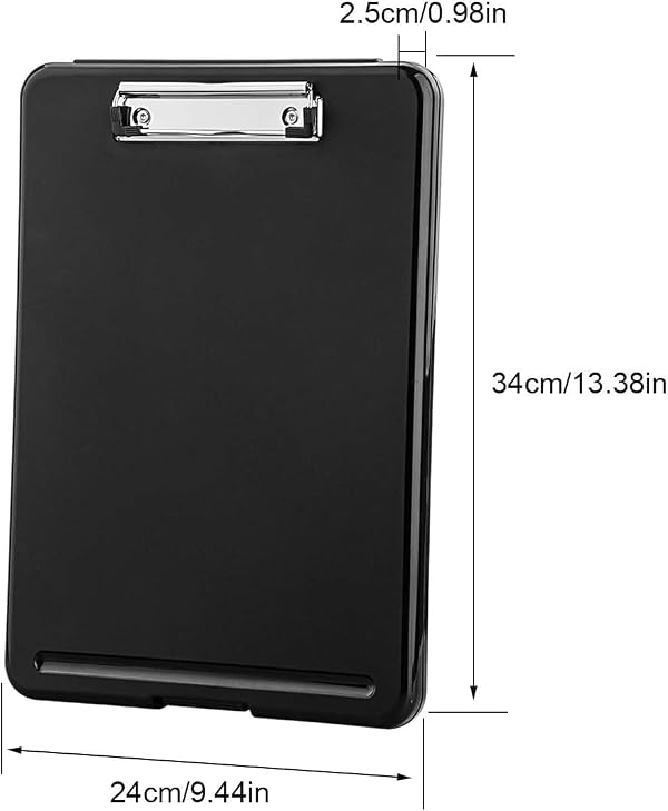 ZCZN Plastic A4 Form Storage Box Case, Clipboard Case, Bulk clipboard Set Suitable for School,Utility,Industrial Office, Medical Personnel,Black,24 Pack by ZCZN - Image 3