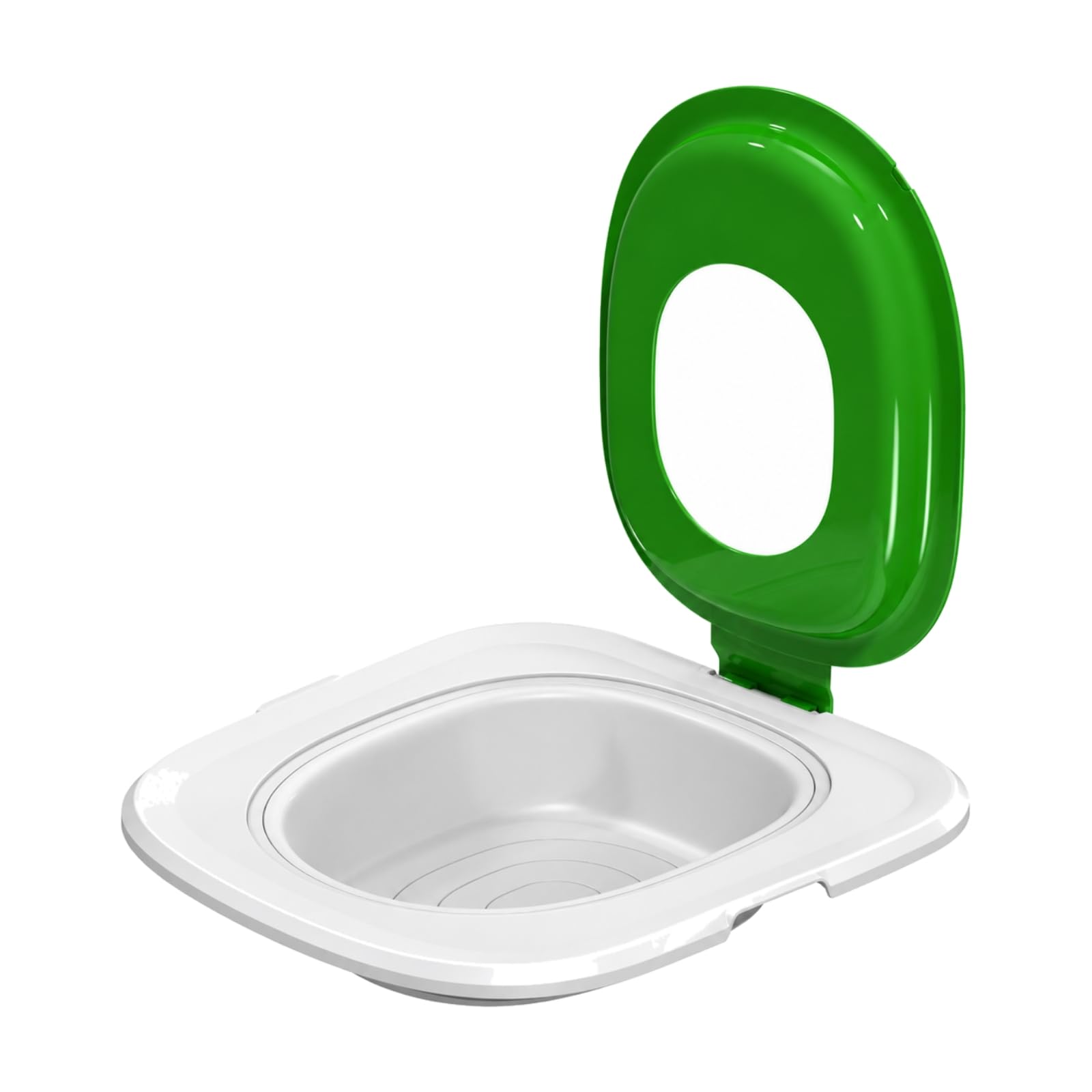 Entrenador Inodoro para s con Tapa Abatible Mecanismo Adiestramiento Baño Universal para Hogar, Verde