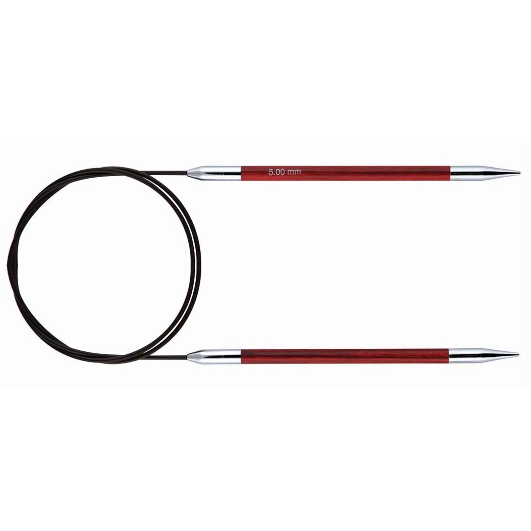 Knitpro-Ferri Da Maglia Circolari Fissi Royale, In Betulla, In Ottone, Multicolore, 120 Cm X 5 Mm-image