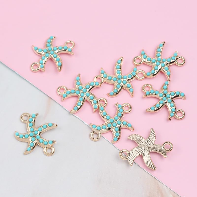 Miniatura 7 de Opexicos 20 dijes de estrella de mar para manualidades, pulseras, collares, hallazgos, accesorios