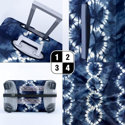 Travel Luggage Cover Suitcase Protector Scratch-Resistant Fit Not Included Suitcase Bule Flowering Plant M-22-24in4