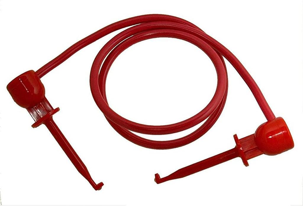 E-Z-HOOK Mini-Hook Test Lead Jumper (18 AWG PVC - 18" Long) - Set of 10: Assorted Colors (604XR-18-S)