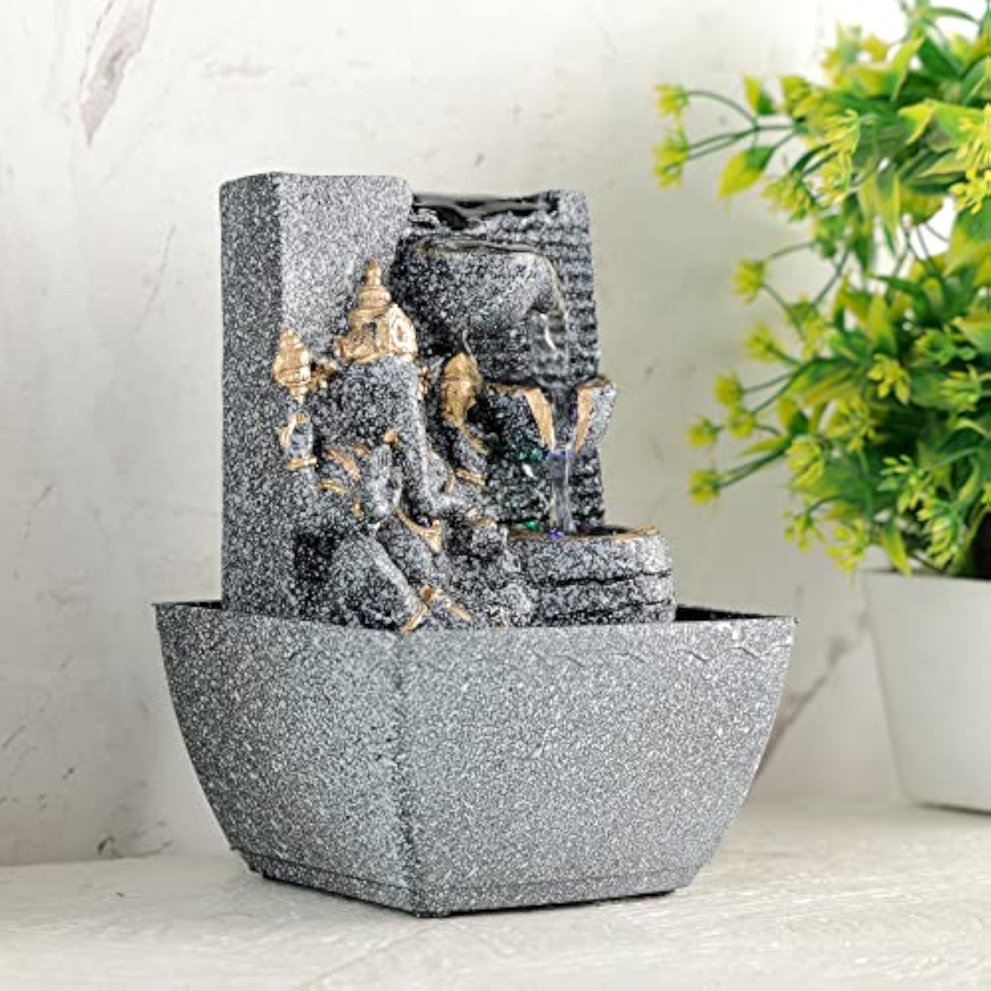 Polyresin Table Top Indoor Outdoor Water Fall Fountain