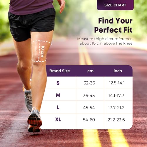 Image of betterhood Premium Knee Sleeve (Grey, Pack of 2, S:32-36 CM Thigh) | EasyMove Max Stability Design for Gym, Sports, Day-long Use| Knee Cap Support with Gel Pad & Side Stabilizers for Arthritis, Joint Pain & Injury Recovery