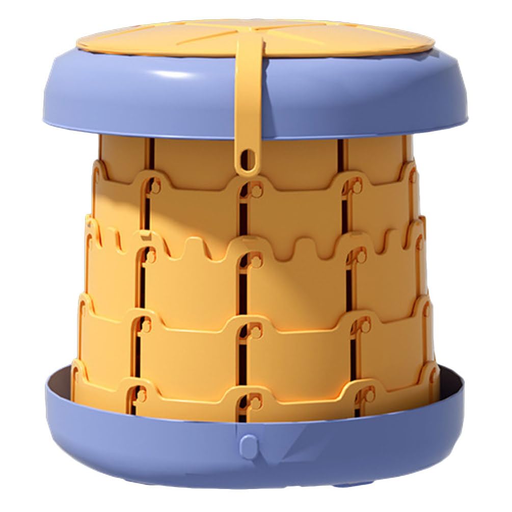 Orinal de Viaje Plegable para Niños, Asiento Portátil Amarillo | Pp, Pu y Pvc, Diseño Plegable que Ahorra Espacio, Adecuado para Camping y Actividades al Aire Libre