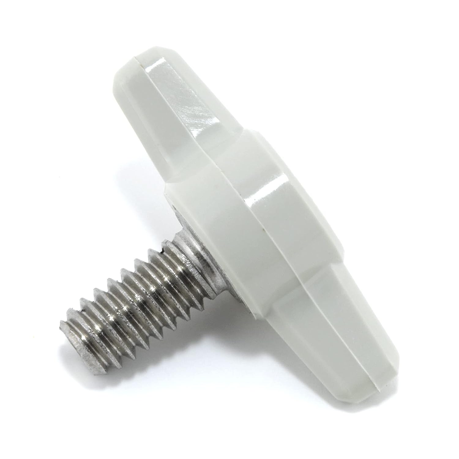 1/4"-20 x 1/2" Thumb Screw Stainless Steel - Gray Tee Wing Plastic Knob - Standard/Coarse Thread ThumbScrew - Length: 0.500" - Proudly Built in USA - Package of (25)