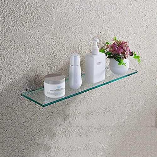 Image of Creative Arts n Frames Set of 3 Multi Purpose Polished Glass Shelves, Wall Mount Shelf for Bathroom, Bedroom, Living Room, Office and Kitchen (12x6 inch)
