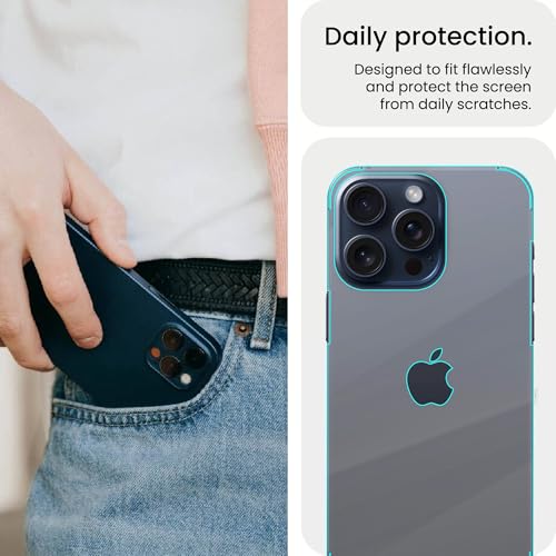 Image of ArmourPro Back Screen Protector for iPhone 15 Pro Max, Premium Ultra Thin TPU Back Membrane Guard, Bubble-Free, Edge to Edge Coverage, Fingerprint Friendly | Crystal Clear, 1 Pack