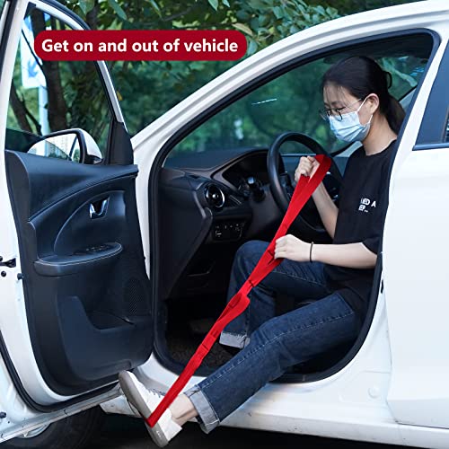 42“ Long Leg Lifter Assist,Large Rigid Foot Loop &Sturdy Multiple Handles For Limited Mobility, Knee, Or Hip Replacement Surgery (Red) #TOP3