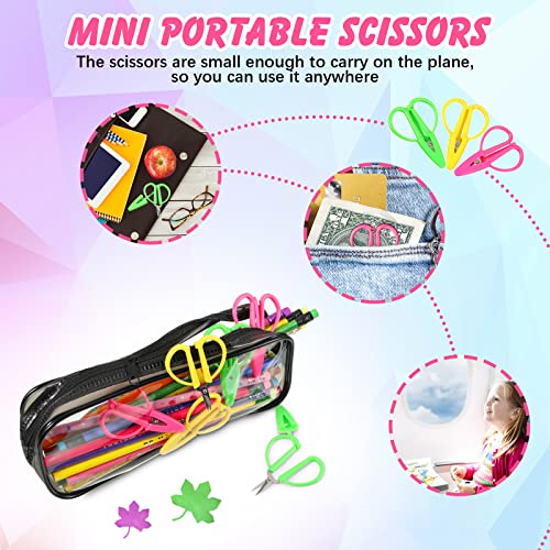 Mini Scissors Thread Tiny Scissors Colorful Travel Scissors Back To School Sewing Small Scissors 2.56 X 1.65 Inch Embroidery Craft Scissors With Cover, 3 Colors (9 Pcs) #TOP4