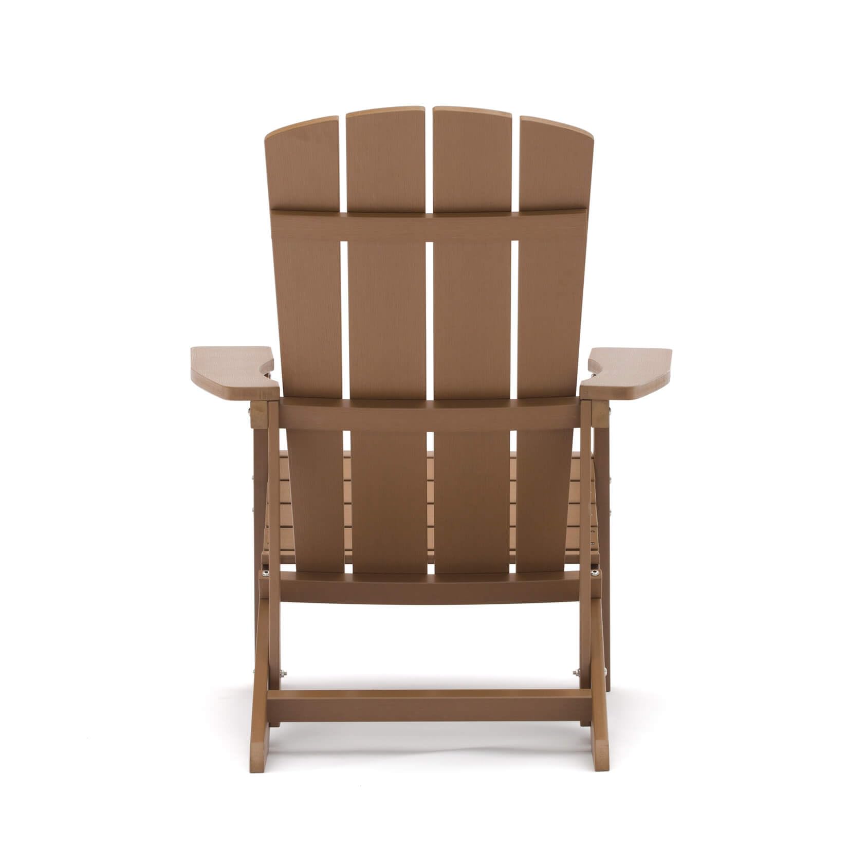 Home Deluxe - Chaise de Jardin Adirondack - CARINO, Couleur : Marron - Matière : Polystyrène, résistant aux intempéries - Largeur d'assise : 50 cm, Hauteur d'assise : 25/38 cm, Profondeur d'assise :