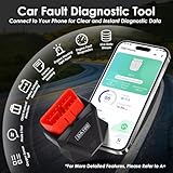 WODHMIEY OBD2 Bluetooth Diagnostic Tool, OBD-II Fault Code Scanner for Car, Engine Error Code Reader, Real-Time Data, iOS & Android Compatible, Auto Diagnostic & Repair Tool with 36,000+ Error Codes - Image 3