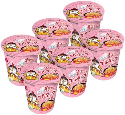 [Samyang] Carbo Spicy Chicken Fried Cup Noodles 80g × 6EA / Korean food / Korean ramen (overseas direct shipment)