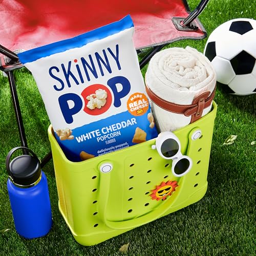 Image of SkinnyPop White Cheddar Popcorn, Whole Grain Gluten-Free Snacks, 4.4 oz Bags (12 Count)