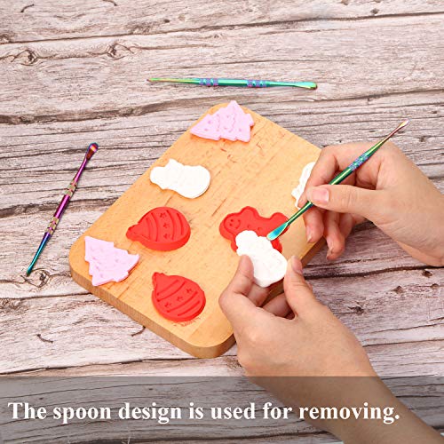 10 Packs Wax Carving Tool Wax Tool Carving Tool Rainbow Stainless Steel Tool Spoon 4.75 Inch (Rainbow) #TOP4